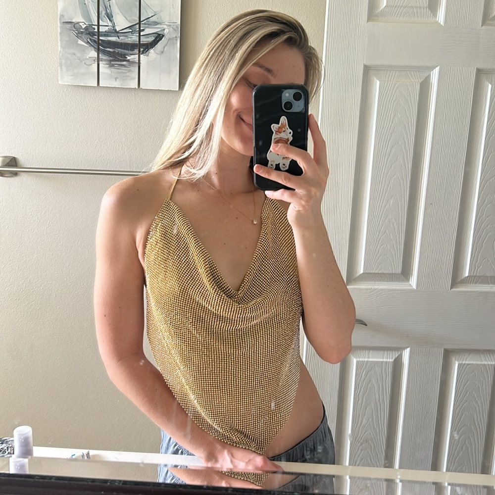 Gold going-out shirt